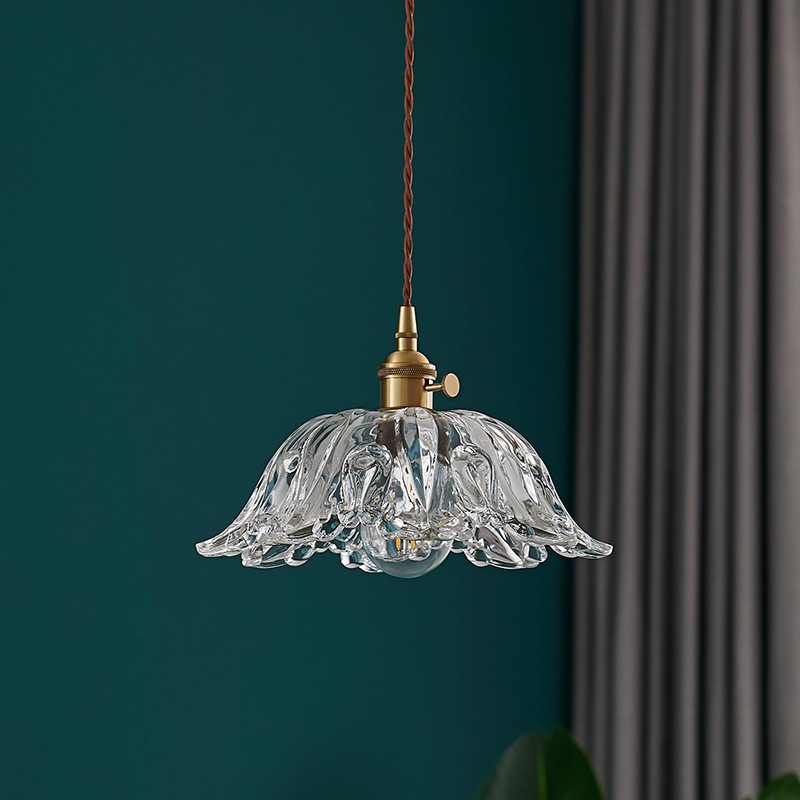 Elegant Floral Pendant Light | Glass Pendant Lighting with Soft Glow | Timeless Design for Home Decor 4