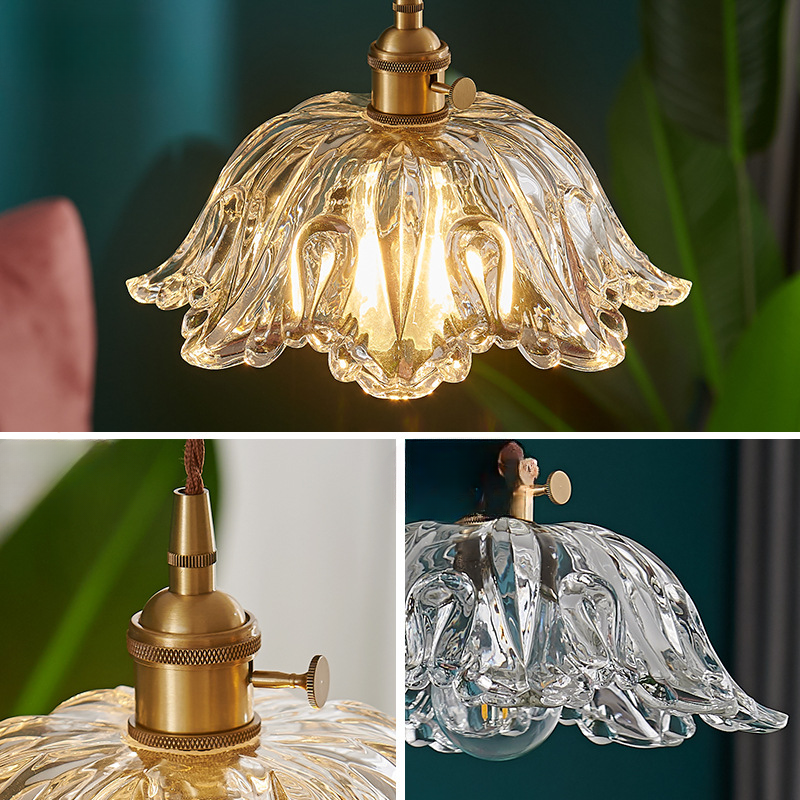 Elegant Floral Pendant Light | Glass Pendant Lighting with Soft Glow | Timeless Design for Home Decor 5
