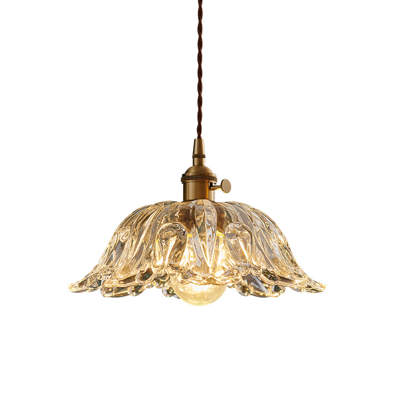 Elegant Floral Pendant Light | Glass Pendant Lighting with Soft Glow | Timeless Design for Home Decor 6