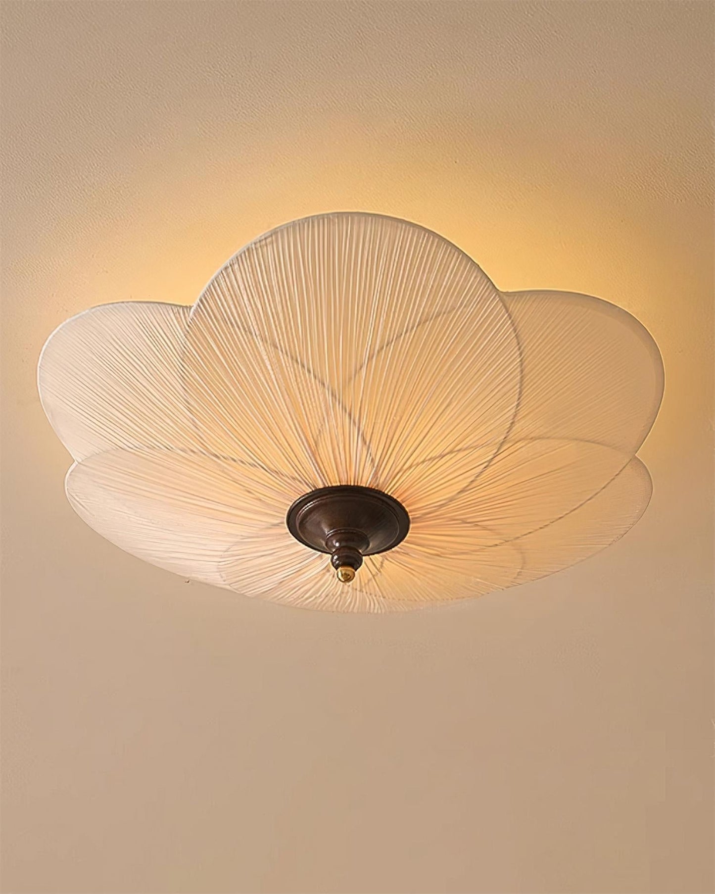 Elegant Flush Mount Ceiling Light Fixture with Metal Canopy | Dimmable LED Compatible for Modern Spaces 2
