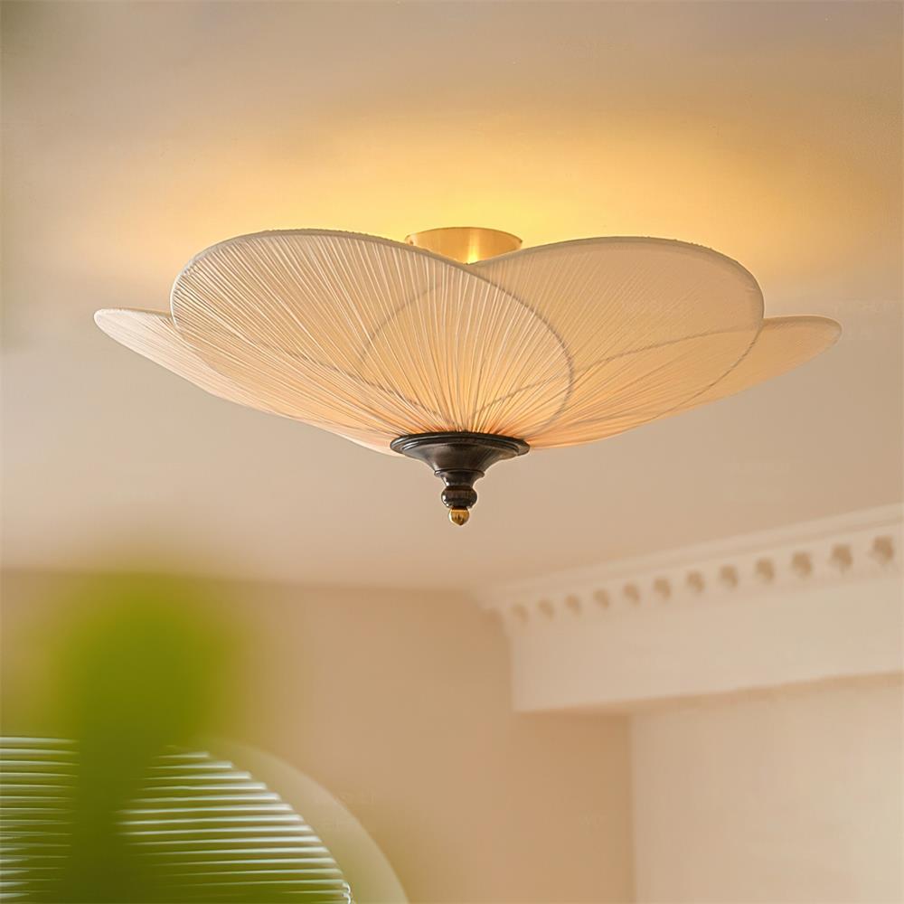 Elegant Flush Mount Ceiling Light Fixture with Metal Canopy | Dimmable LED Compatible for Modern Spaces 5