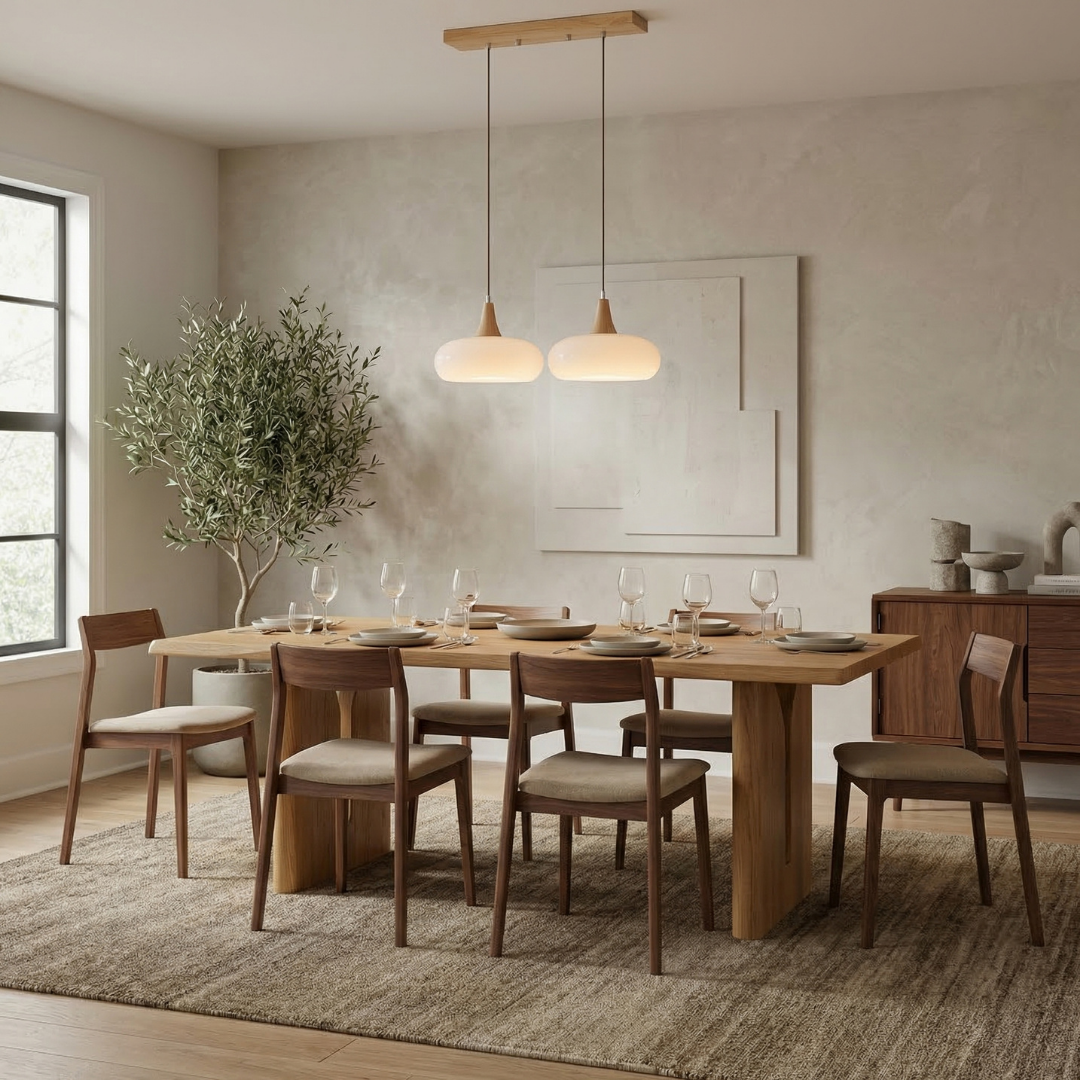 Elegant Glass Pendant Lamp | Adjustable Height Kitchen Pendant Lighting for Cozy Ambiance 2