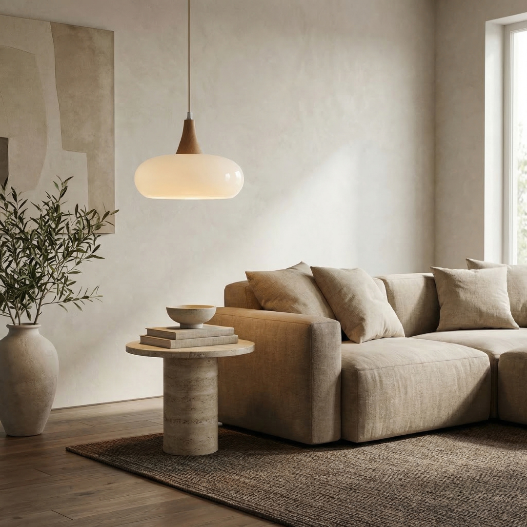 Elegant Glass Pendant Lamp | Adjustable Height Kitchen Pendant Lighting for Cozy Ambiance 5