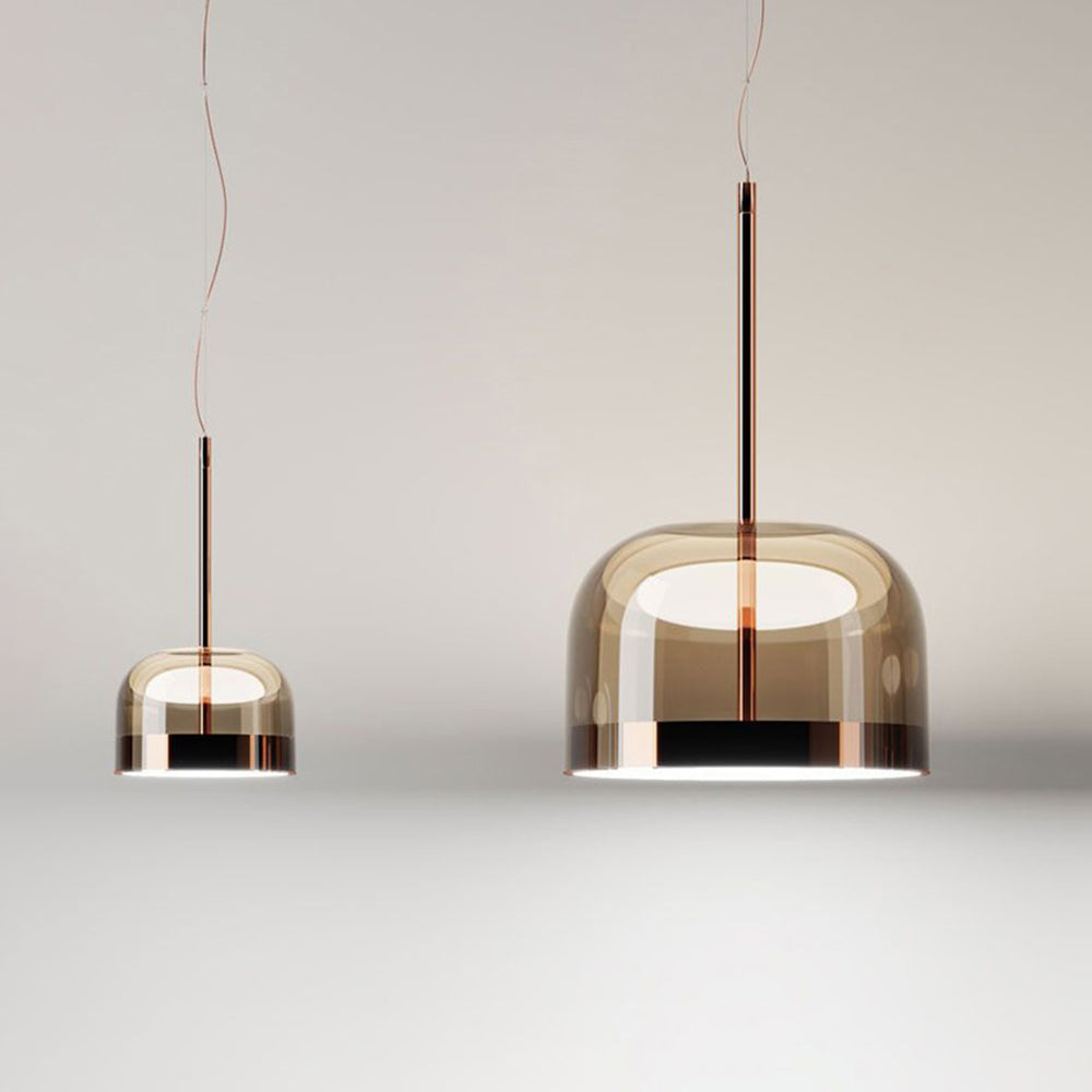 Valentina Glass Pendant Light | Dia24/36cm | Black/Gold