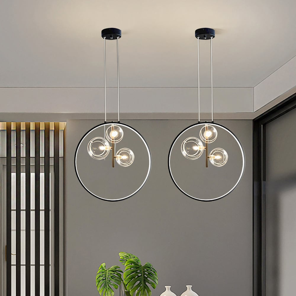 Elegant Glass Pendant Light | Adjustable Hanging Light with Minimalist Design for Modern Kitchen Island 6