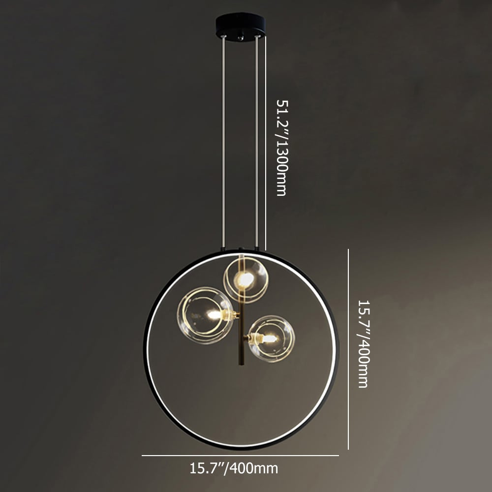 Elegant Glass Pendant Light | Adjustable Hanging Light with Minimalist Design for Modern Kitchen Island 8