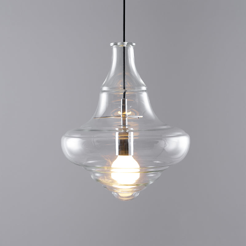 Elegant Glass Pendant Light | Sculptural Design with Adjustable Height | Modern Vintage Lighting for Sophisticated Interiors 9