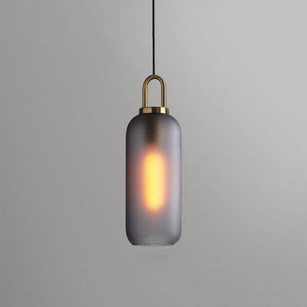 Valentina Glass Cylinder Pendant Light | Dia13-15cm | Smoke Grey or Clear
