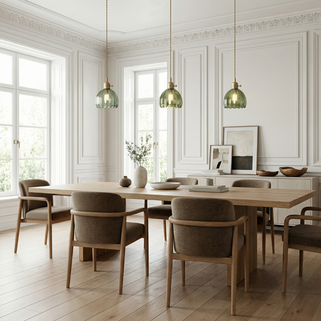 Elegant Glass Pendant Light | Vintage Flower Shade Design for Cozy Kitchen Pendant Lighting 3