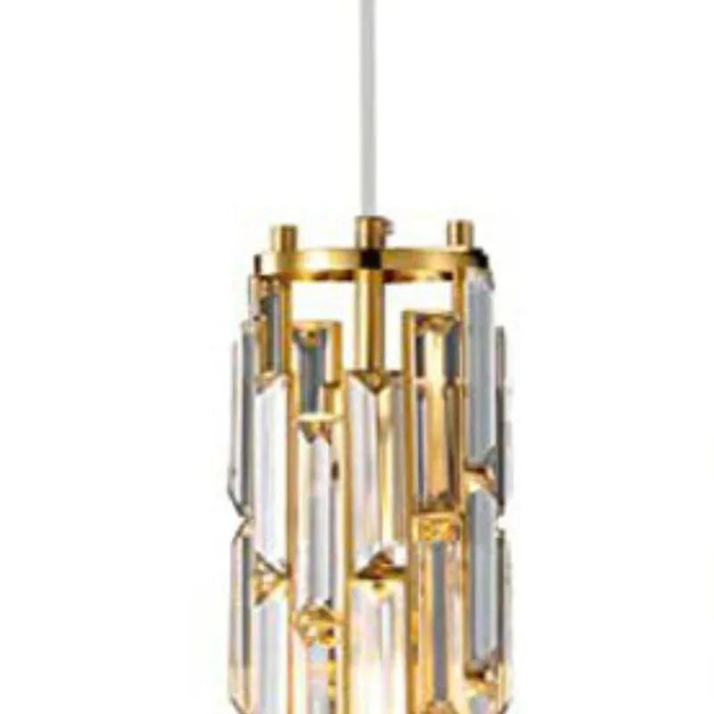 Elegant Glass Pendant Light with Adjustable Height & Crystal Shade for Modern Kitchens 8