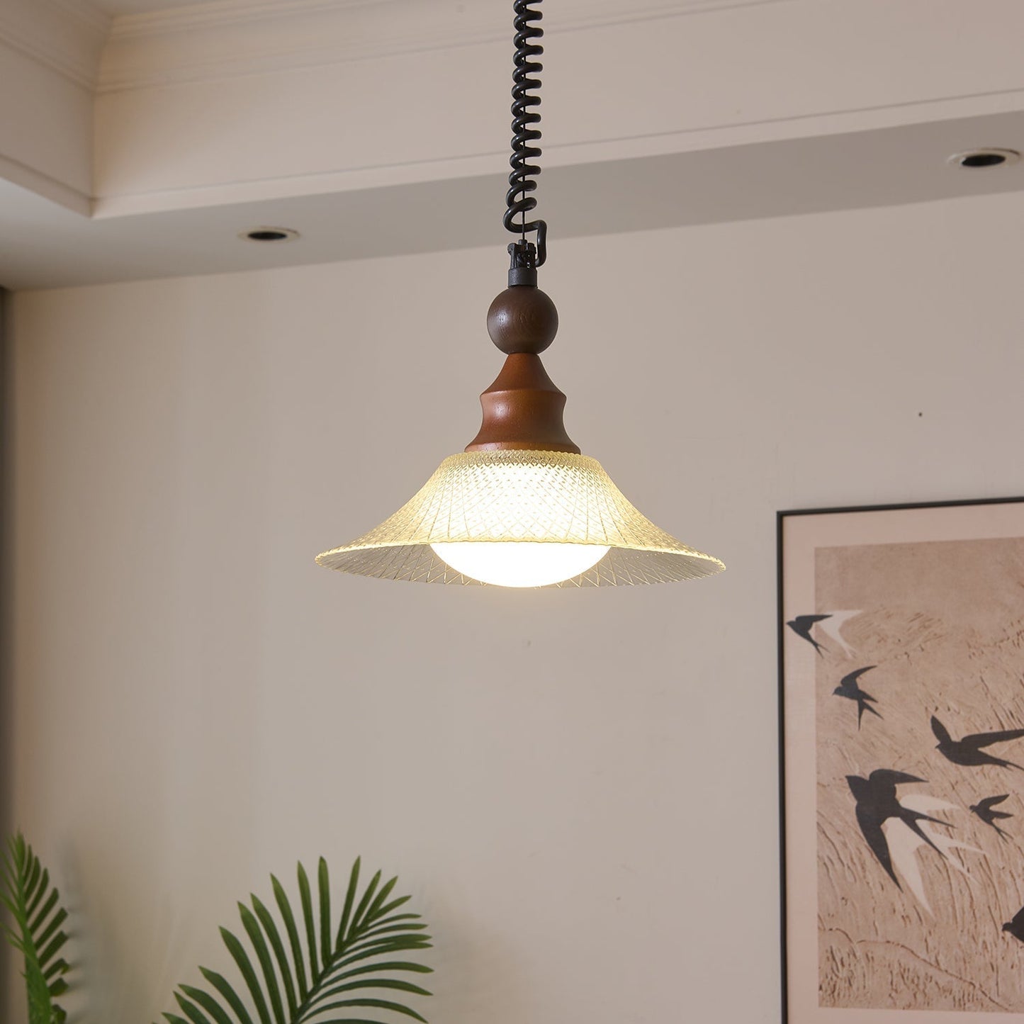 Elegant Glass Pendant Light with Frosted Globe & Vintage Design for Cozy Kitchen Island Ambiance 0