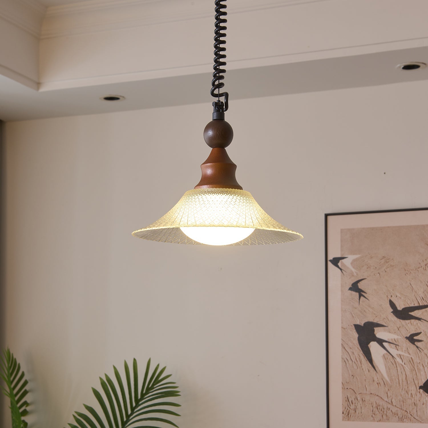 Elegant Glass Pendant Light with Frosted Globe & Vintage Design for Cozy Kitchen Island Ambiance 0