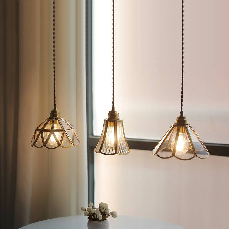 Elegant Glass Pendant Light with Twisted Fabric Cord for Kitchen Ambiance 1