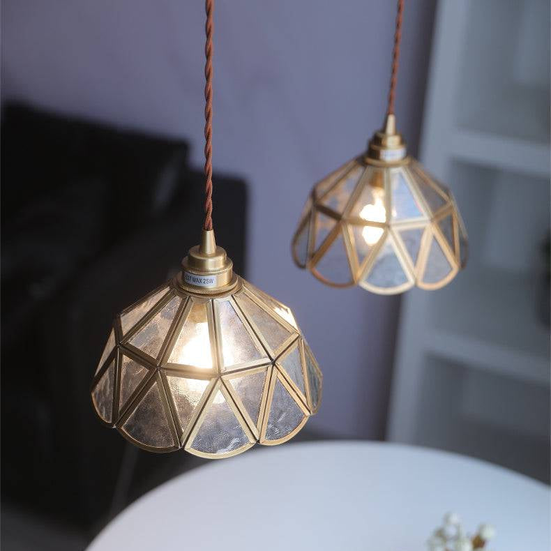 Elegant Glass Pendant Light with Twisted Fabric Cord for Kitchen Ambiance 2