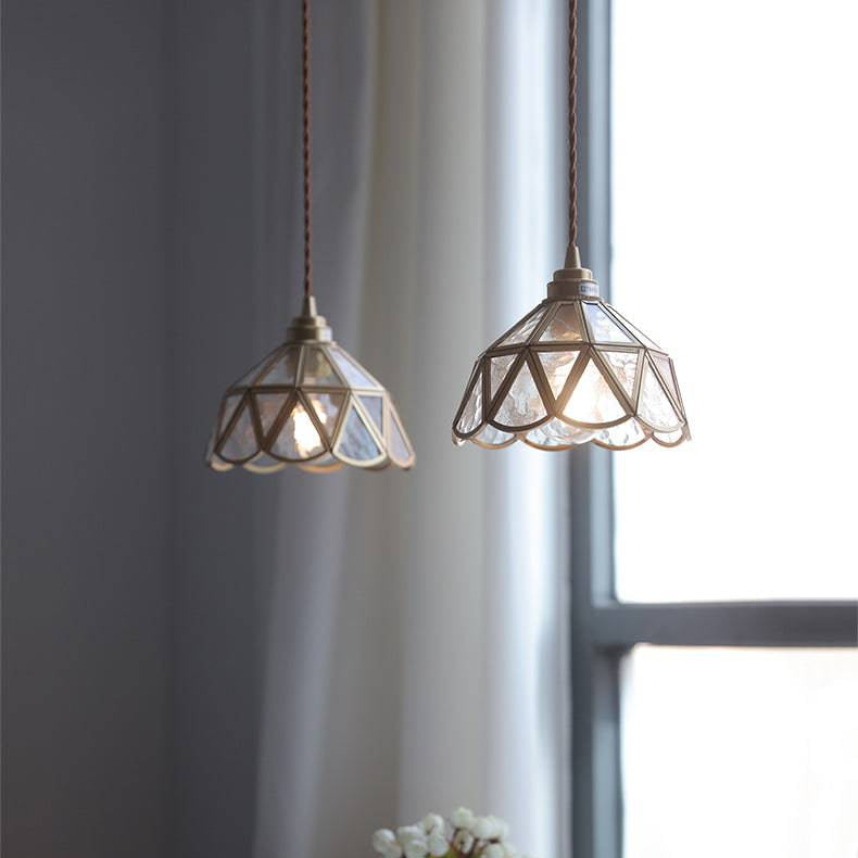 Elegant Glass Pendant Light with Twisted Fabric Cord for Kitchen Ambiance 4