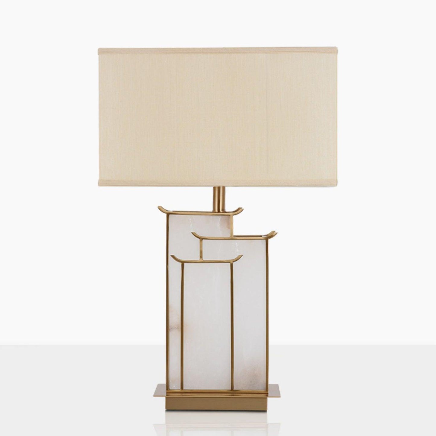 Elegant Glass Table Lamp with Alabaster Shade | Stylish Bedside Lighting for Cozy Indoor Spaces 0