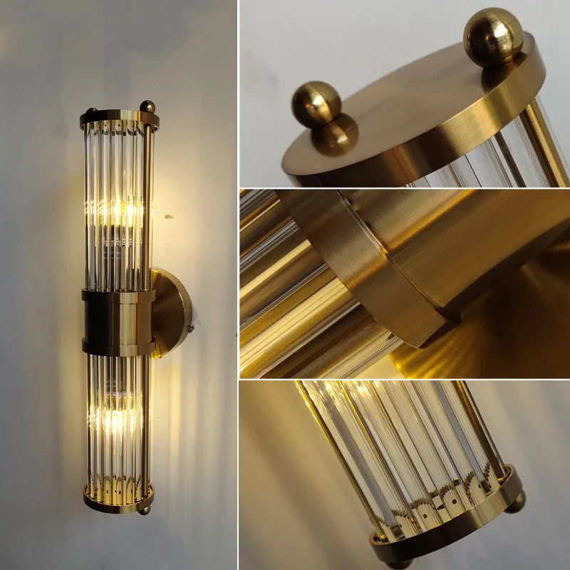 Elegant Gold Glass Wall Lamp | Modern Design with Optimal Light Diffusion | Versatile Wall Sconce Lighting for Any Room 8