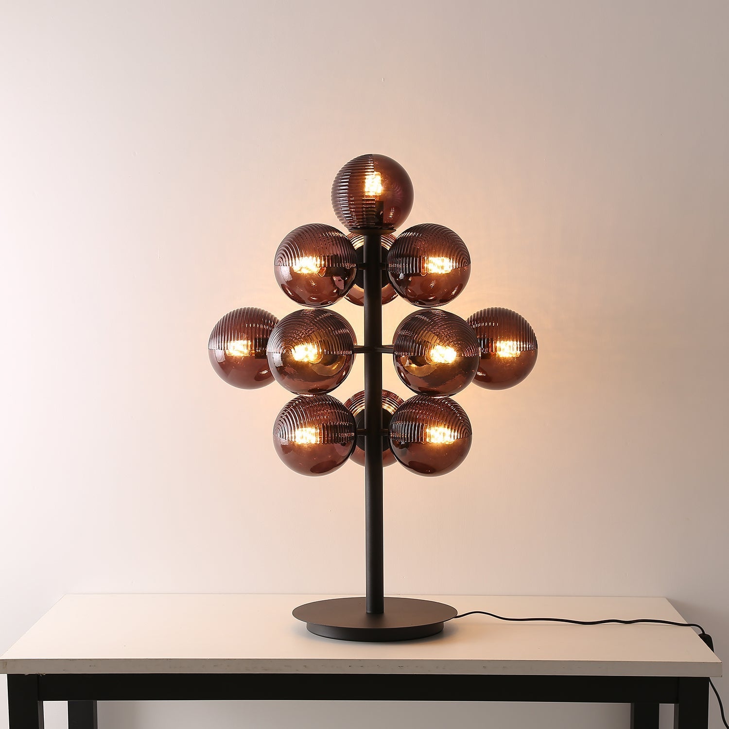 Grape-Inspired Glass Table Lamp