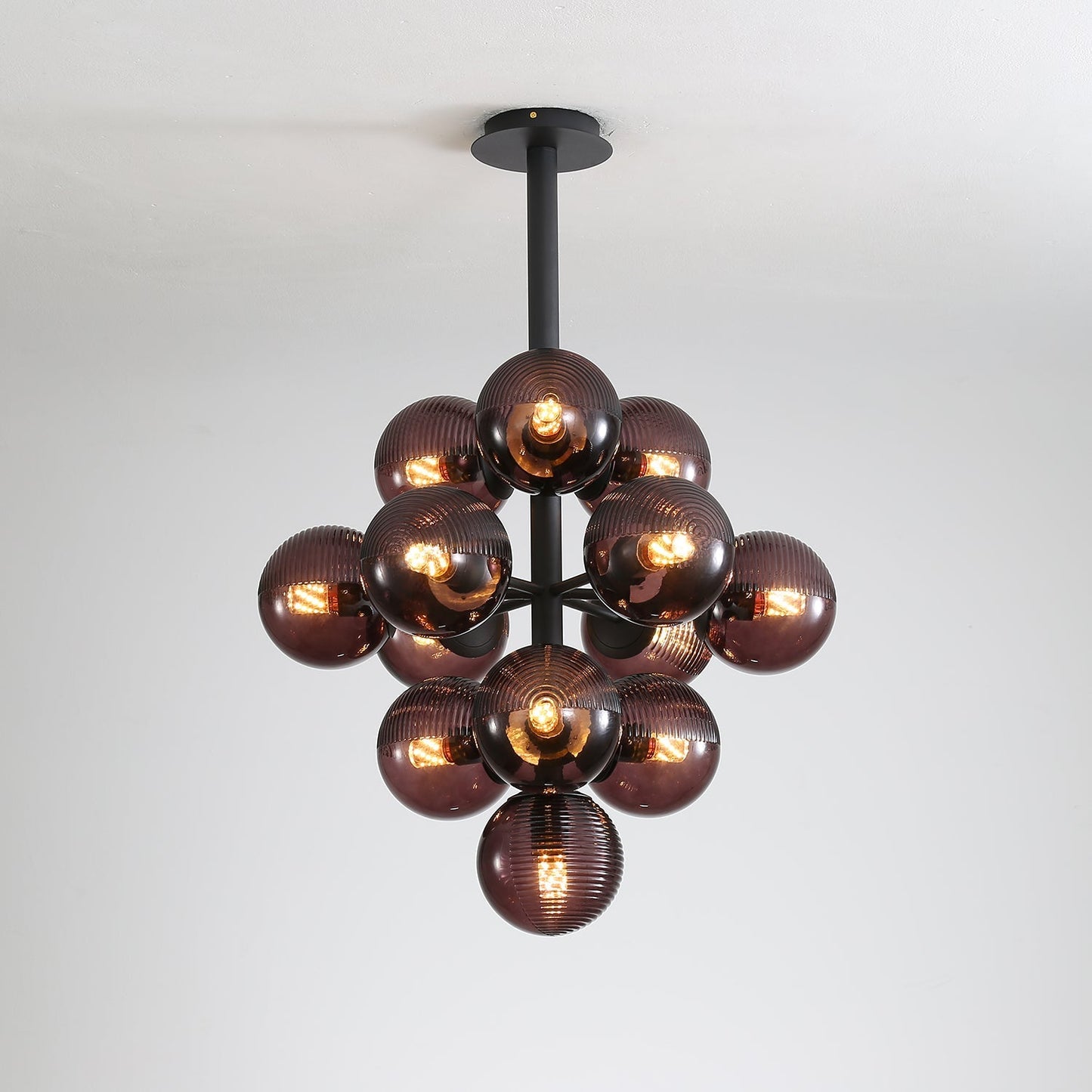 Elegant Grape | Glass Pendant Lighting with Adjustable Height | Unique Cluster Design for Artistic Ambiance 5