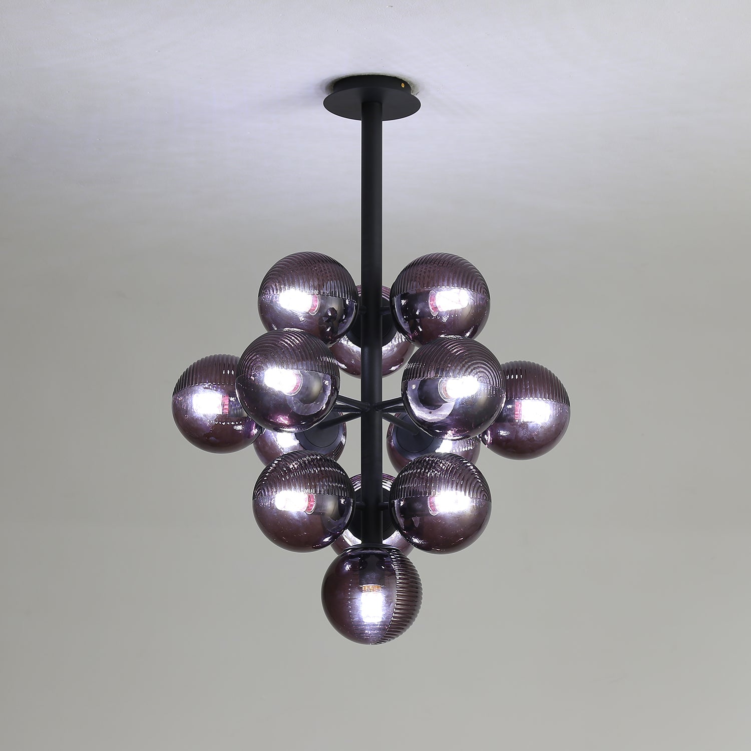 Elegant Grape | Glass Pendant Lighting with Adjustable Height | Unique Cluster Design for Artistic Ambiance 6