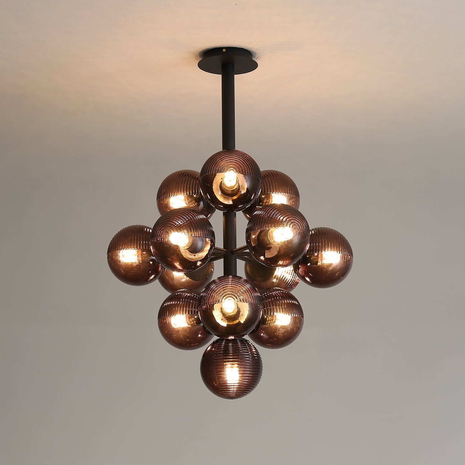 Elegant Grape | Glass Pendant Lighting with Adjustable Height | Unique Cluster Design for Artistic Ambiance 7
