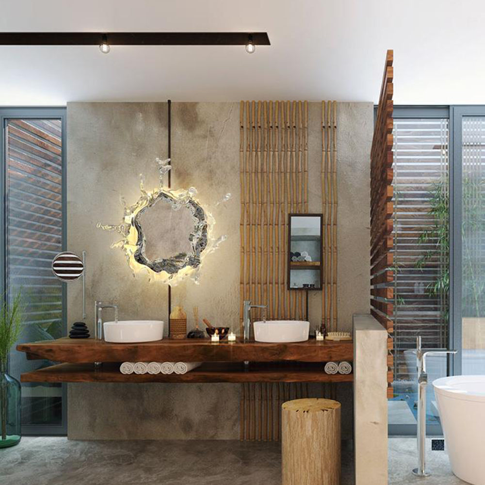 Elegant Indoor Wall Lamp | Water Ripple Design with Dimmable LED Bulb | Stylish Wall Lights for Bathroom and Dining Room 8