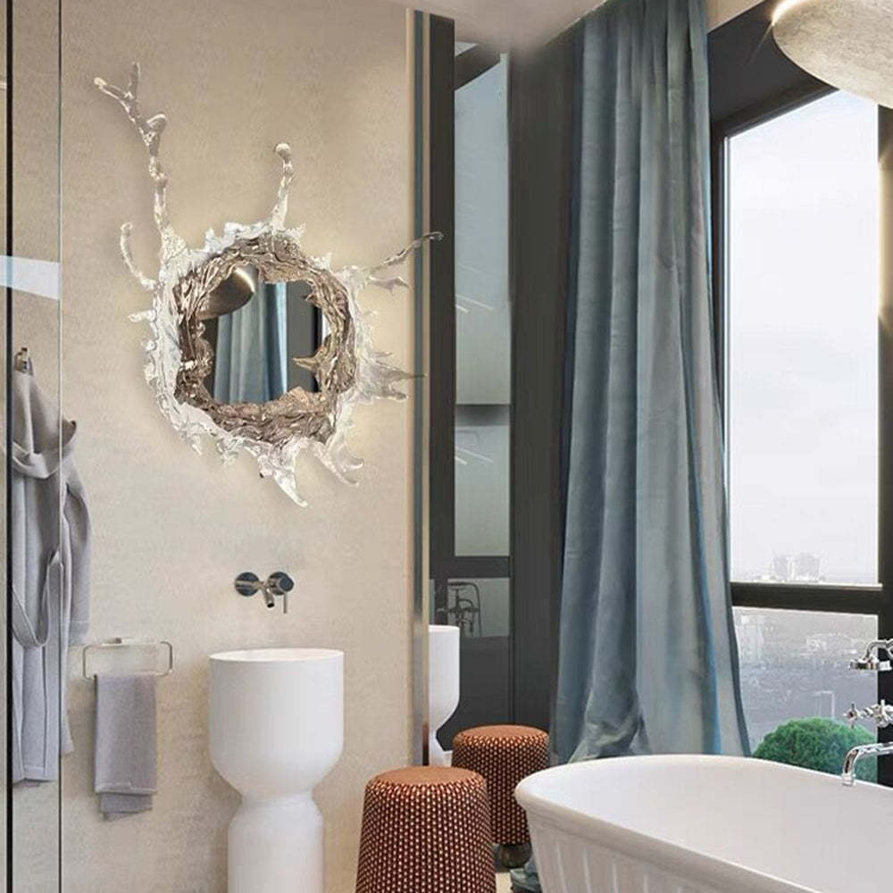 Elegant Indoor Wall Lamp | Water Ripple Design with Dimmable LED Bulb | Stylish Wall Lights for Bathroom and Dining Room 9