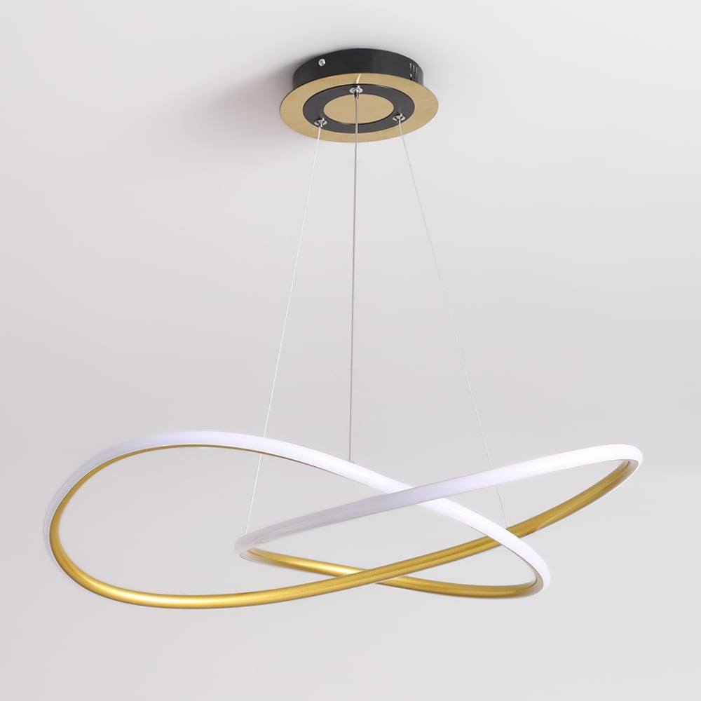 Elegant LED Ceiling Light | Minimalist Gold Pendant Design for Modern Ambiance 3