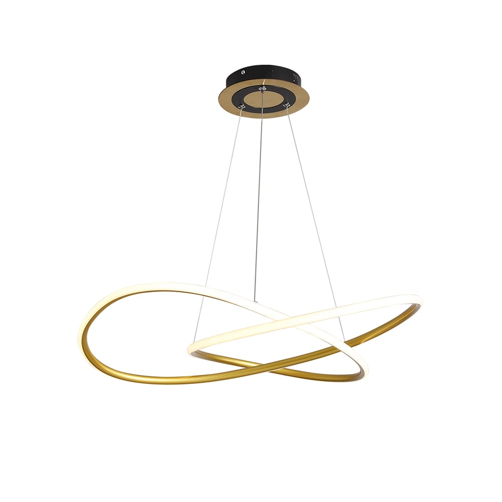 Elegant LED Ceiling Light | Minimalist Gold Pendant Design for Modern Ambiance 4