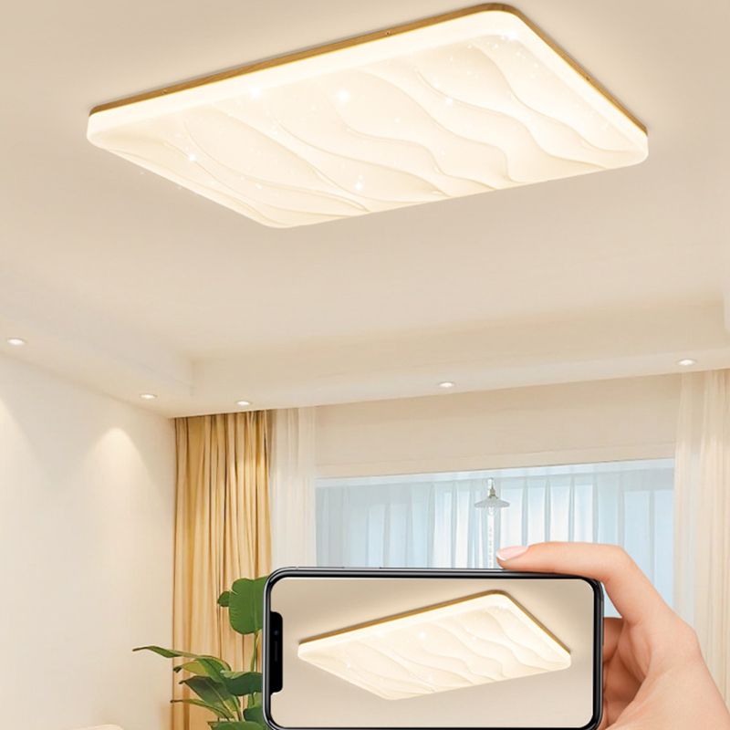 Elegant LED Flush Mount Ceiling Light with Natural Wood Base | Dimmable Fixture for Cozy Indoor Ambiance 6