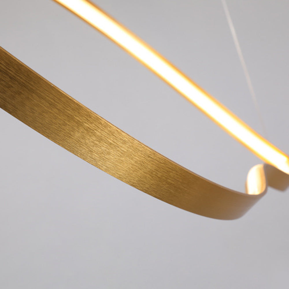 Elegant LED Pendant Light with Dimmable Golden Leaf Design | Minimalist Hanging Fixture for Stylish Living Spaces 5