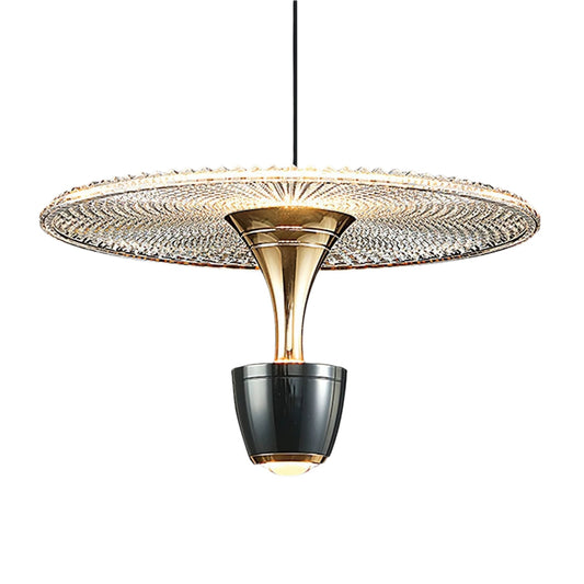 Elegant LED Pendant Lighting | Modern Disc-Shaped Design with Warm Glow | Stylish Fixture for Home Decor 0