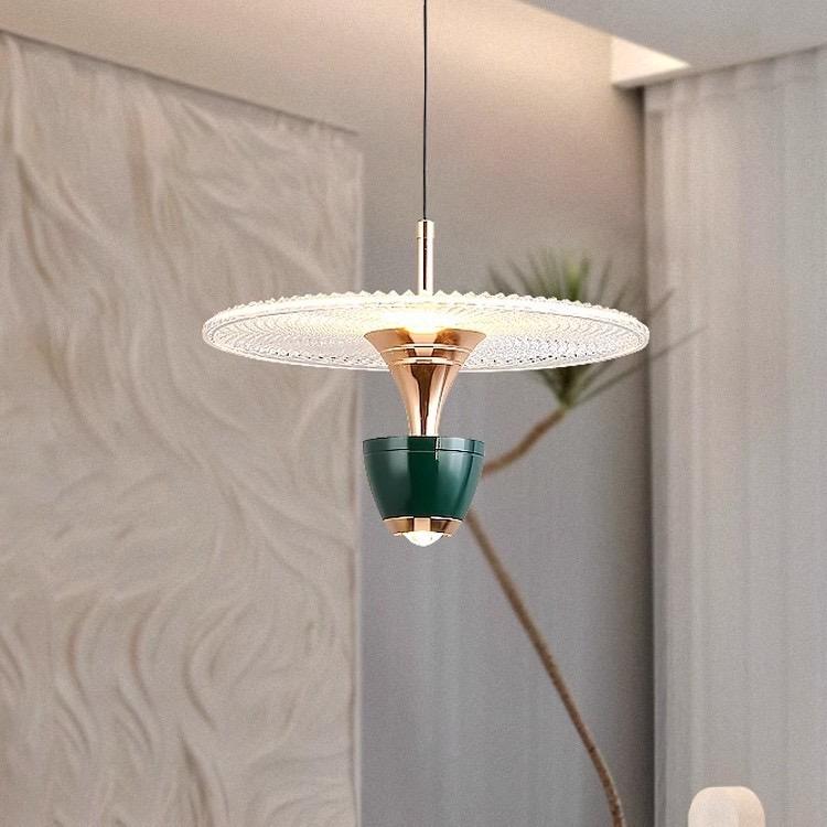 Elegant LED Pendant Lighting | Modern Disc-Shaped Design with Warm Glow | Stylish Fixture for Home Decor 1