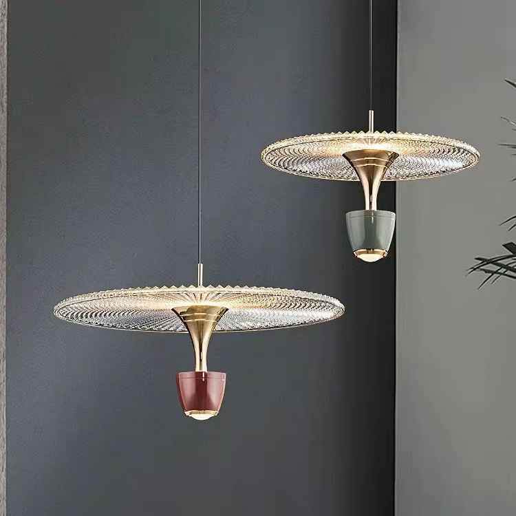 Elegant LED Pendant Lighting | Modern Disc-Shaped Design with Warm Glow | Stylish Fixture for Home Decor 2