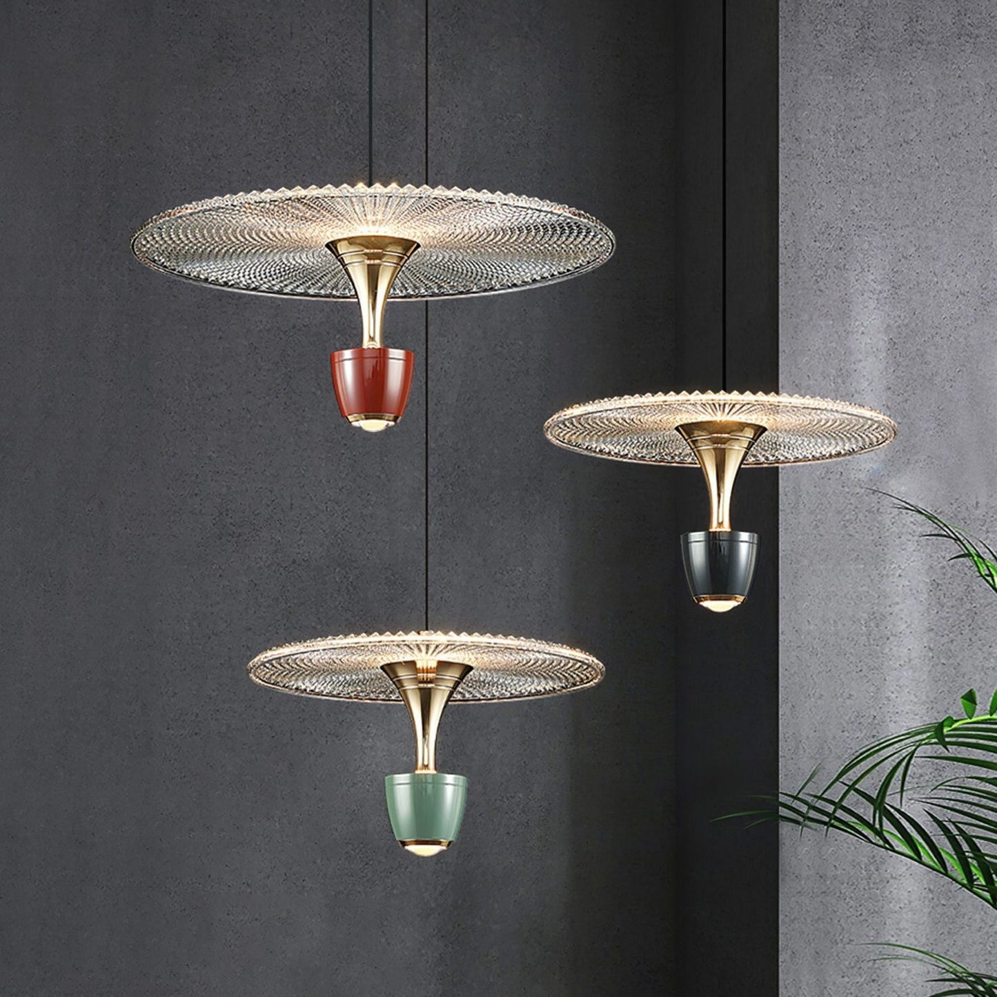 Elegant LED Pendant Lighting | Modern Disc-Shaped Design with Warm Glow | Stylish Fixture for Home Decor 5