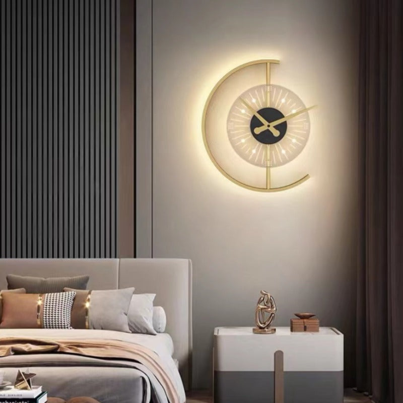 LED Wall Clock and Lamp Combo