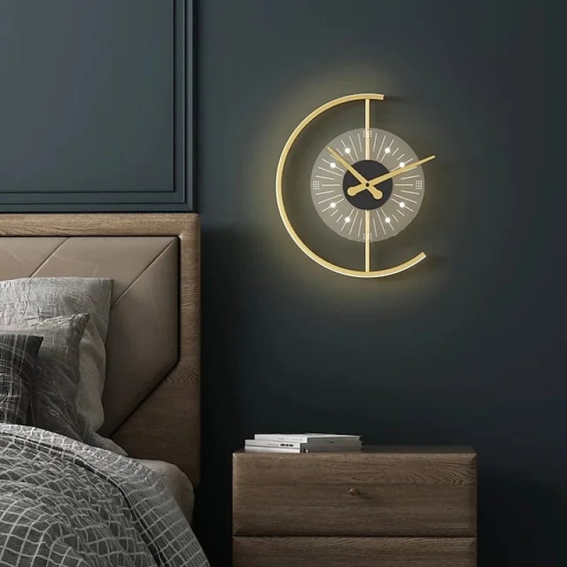 LED Wall Clock and Lamp Combo