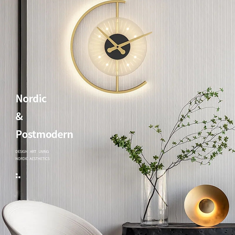 LED Wall Clock and Lamp Combo