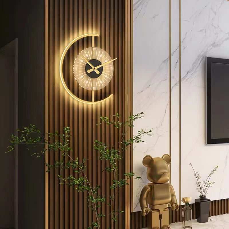 LED Wall Clock and Lamp Combo
