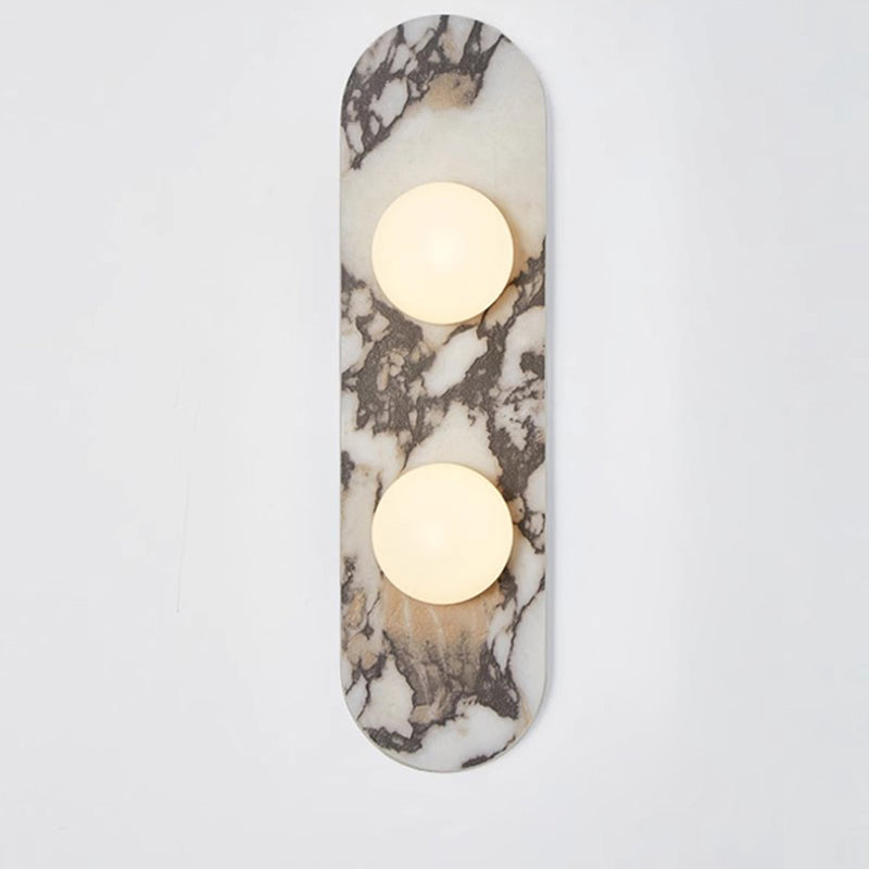Elegant Marble Wall Lamp | Stylish Wall Sconce Lighting with Glass Shade | Modern Indoor Wall Lights for Sophisticated Ambiance 10