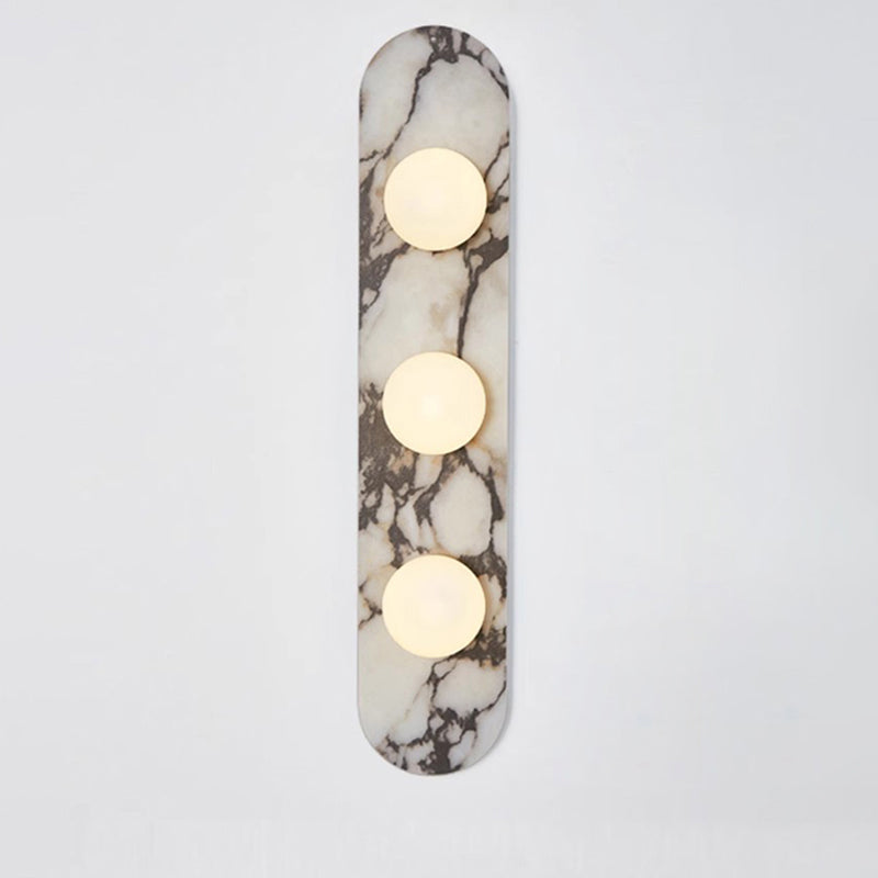 Elegant Marble Wall Lamp | Stylish Wall Sconce Lighting with Glass Shade | Modern Indoor Wall Lights for Sophisticated Ambiance 9