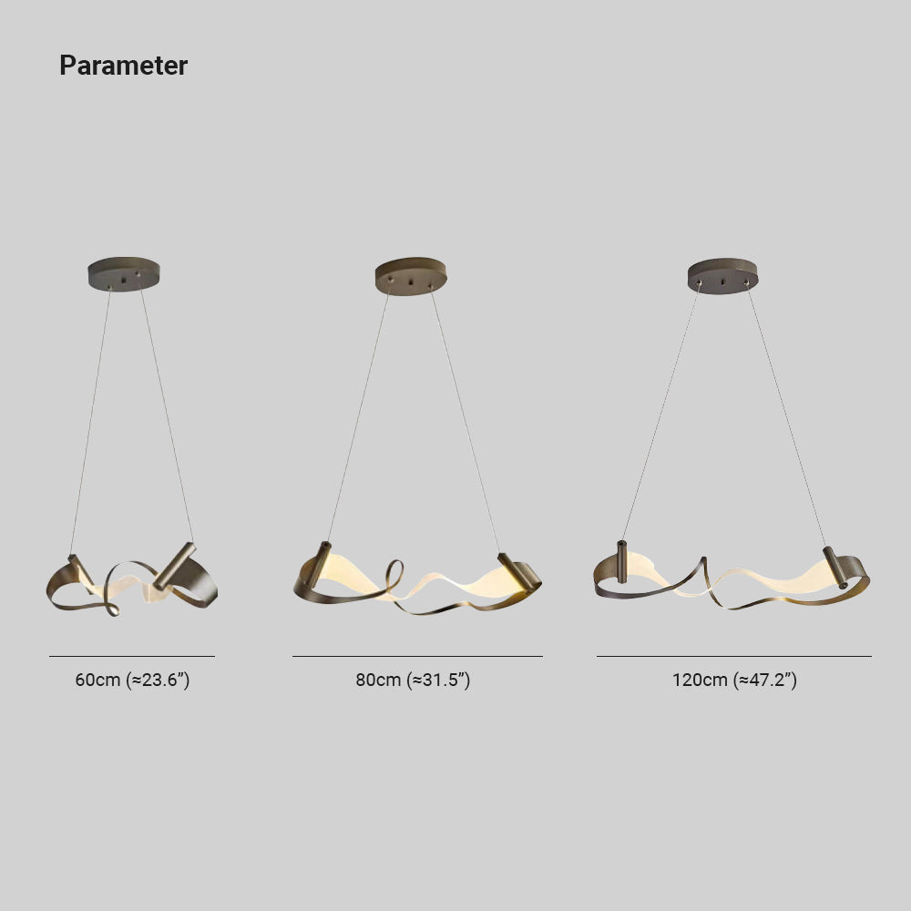 Arisha Gold Wavy Pendant Light | 3 Sizes