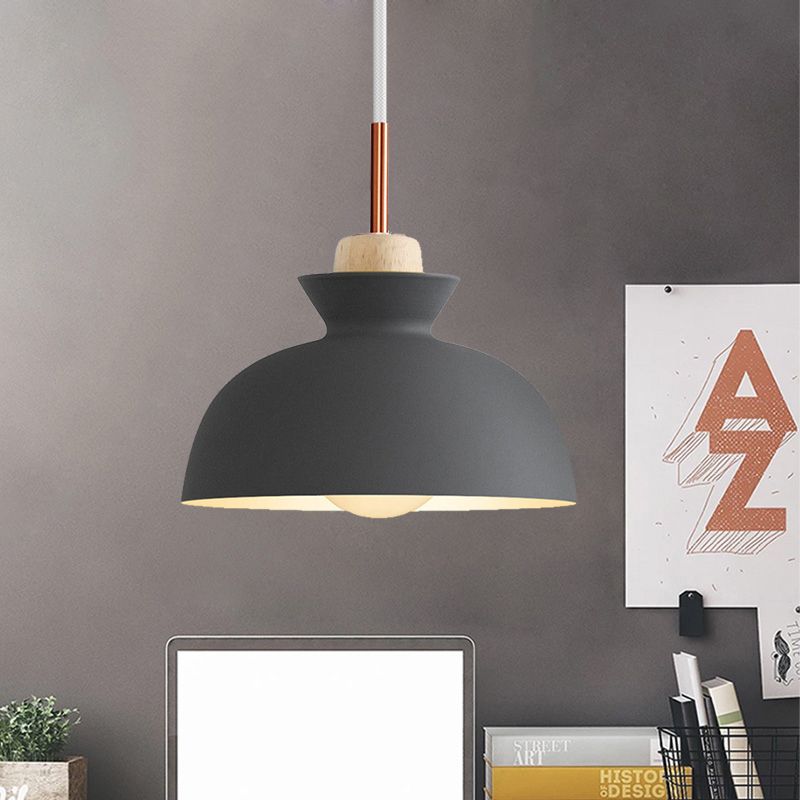 Valentina Semi-Circular Metal Pendant Light | Grey, Green or Yellow