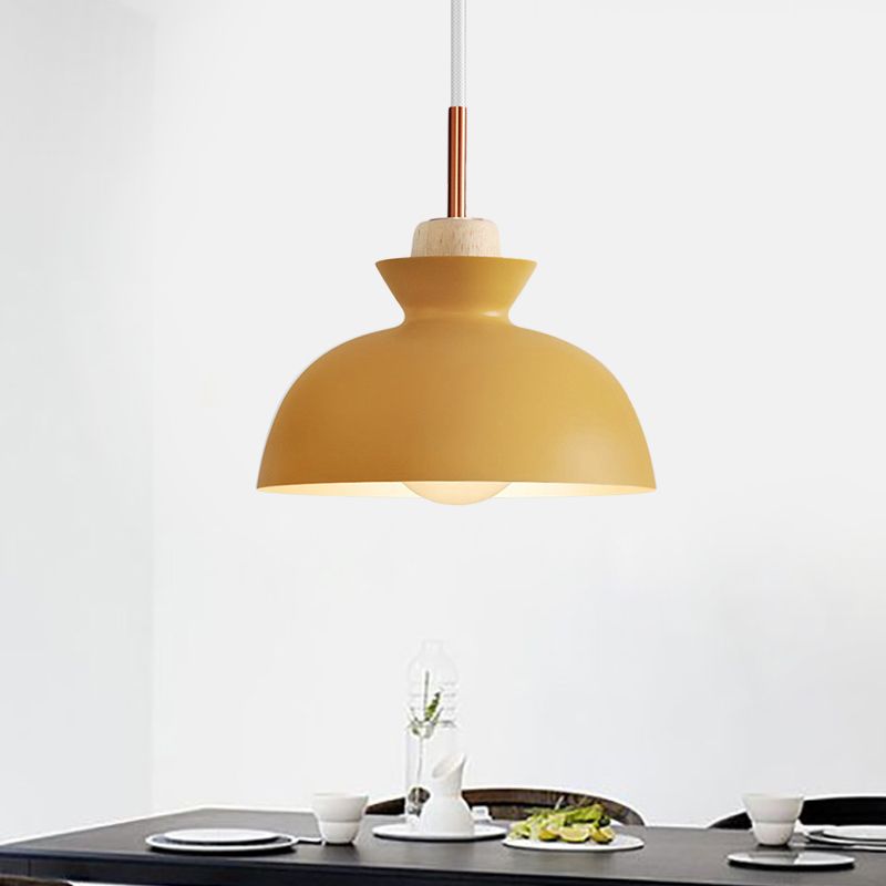 Valentina Semi-Circular Metal Pendant Light | Grey, Green or Yellow