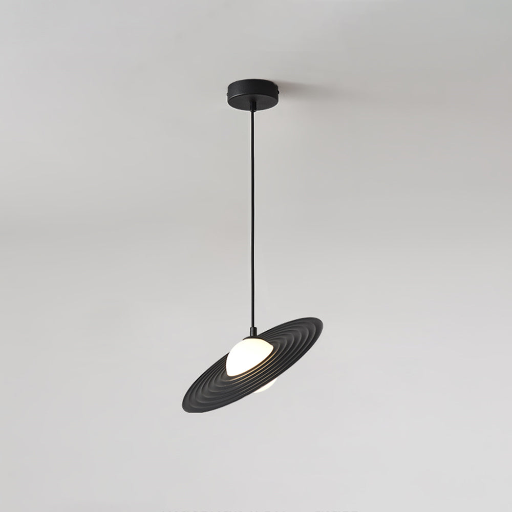 Elegant Minimalist Black Pendant Light with Adjustable Chain for Modern Interiors 0
