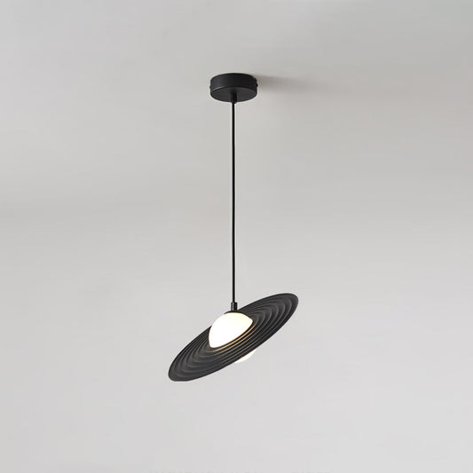 Elegant Minimalist Black Pendant Light with Adjustable Chain for Modern Interiors 0