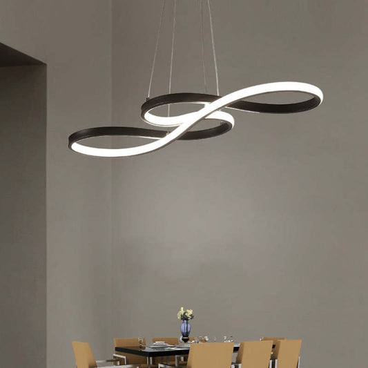 Elegant Musical Note Pendant Light with Adjustable Brightness | Modern Black Pendant Lighting for Artistic Interiors 0