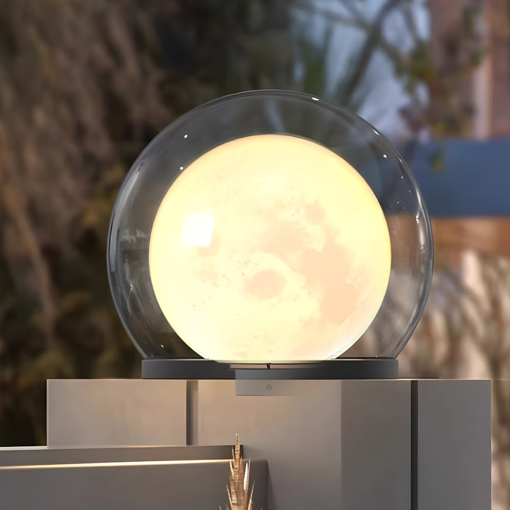 Elegant Outdoor Lamp | Solar-Powered Light Fixture with Double-Layer Moonlight Design | Weather-Resistant for Stylish Illumination 0