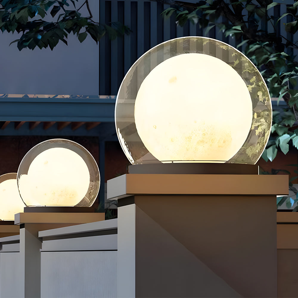 Elegant Outdoor Lamp | Solar-Powered Light Fixture with Double-Layer Moonlight Design | Weather-Resistant for Stylish Illumination 2