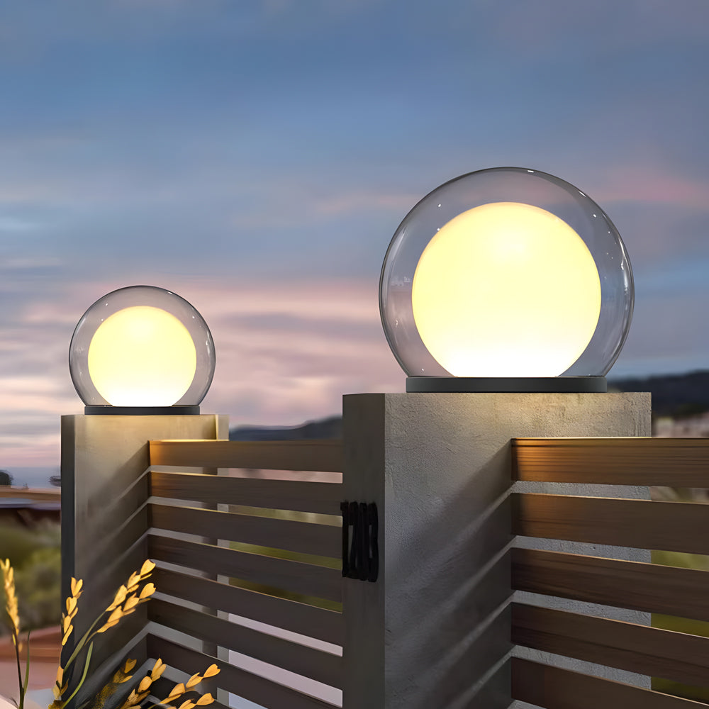 Elegant Outdoor Lamp | Solar-Powered Light Fixture with Double-Layer Moonlight Design | Weather-Resistant for Stylish Illumination 3